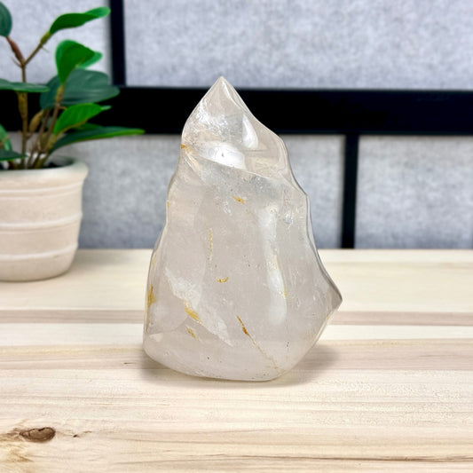 Clear Quartz Flame Carving B, 2 lb. 11.8 oz. - Itsy's Crystal Cove LLC