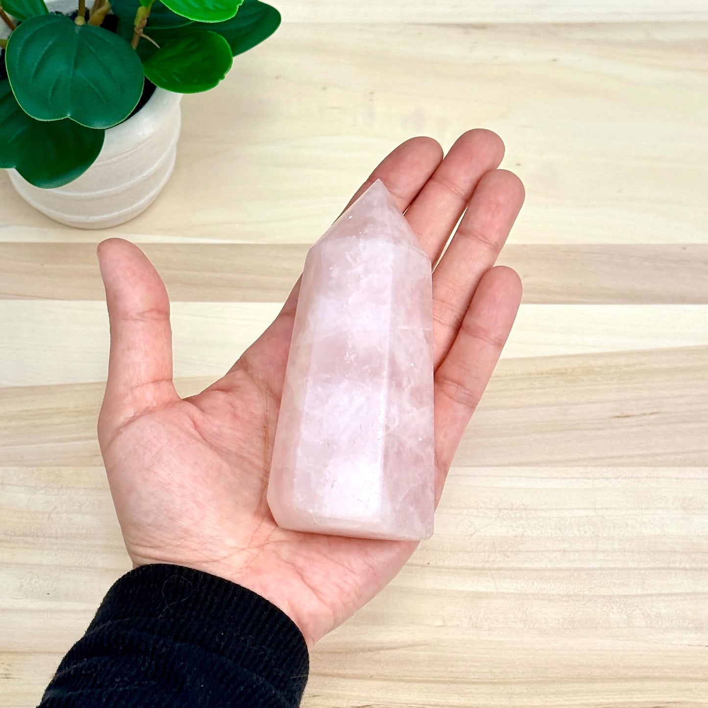 Rose Quartz Tower, 4.52 in. - Itsy's Crystal Cove LLC