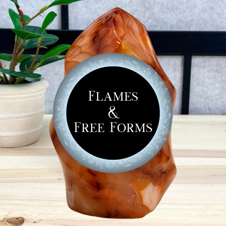Crystal Flames and Free Forms Collection, Itsy's Crystal Cove LLC