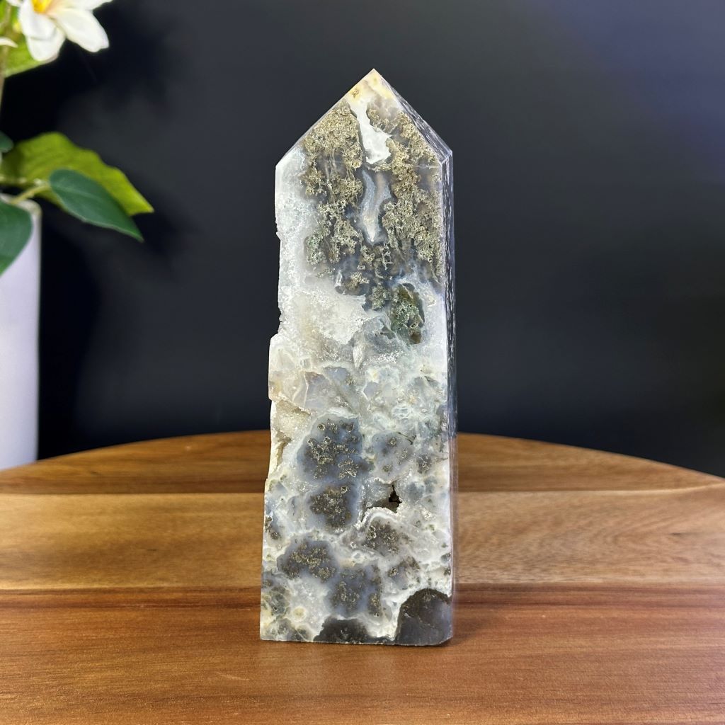 African Bloodstone Crystal Tower, Crystal Tower Collection - Itsys Crystal Cove LLC