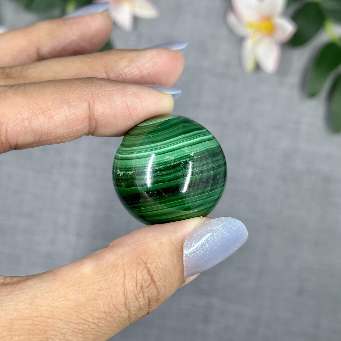 31.2mm Natural Malachite Sphere - Itsy's Crystal Cove LLC