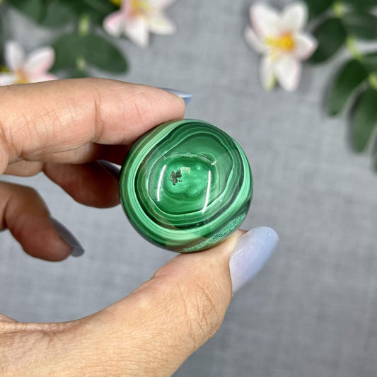 33.5mm Natural Malachite Sphere- Itsy's Crystal Cove LLC