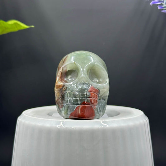 African Bloodstone Crystal Skull A