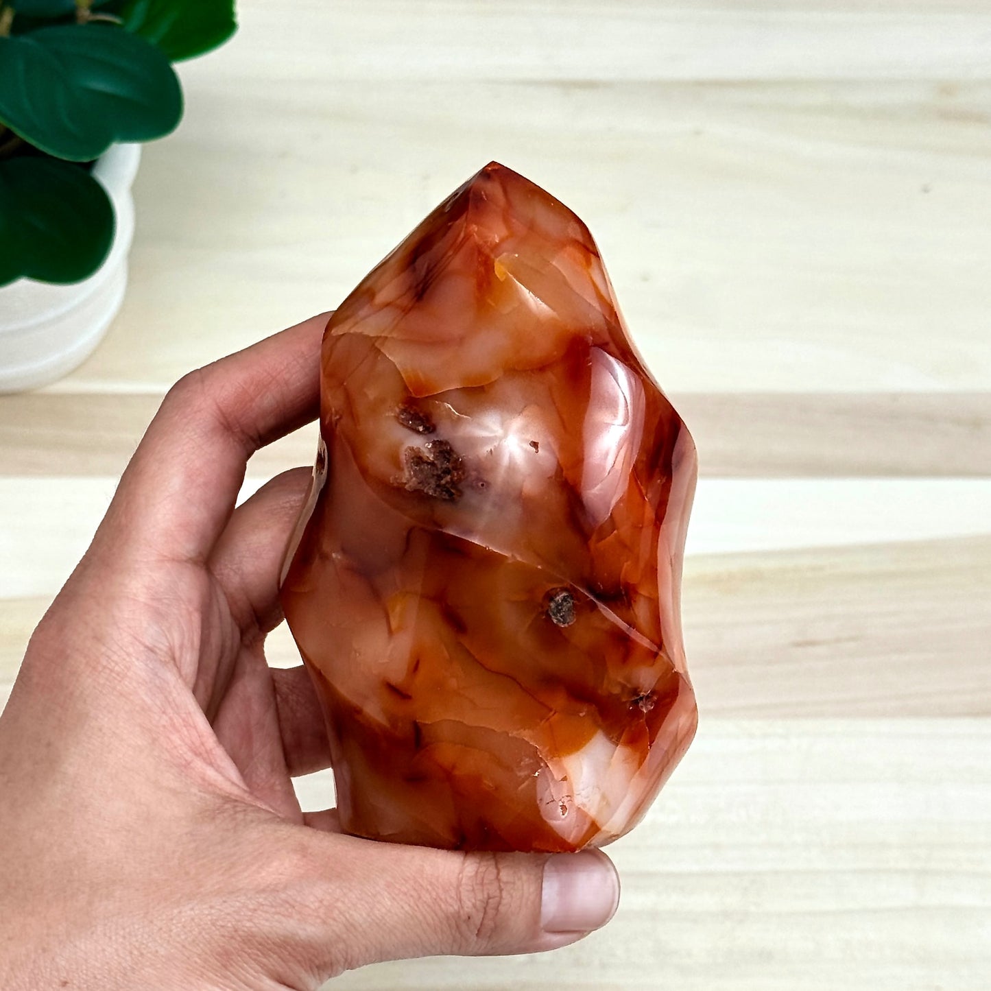 Carnelian Flame, 1 lb. 5.9 oz., Itsy's Crystal Cove LLC