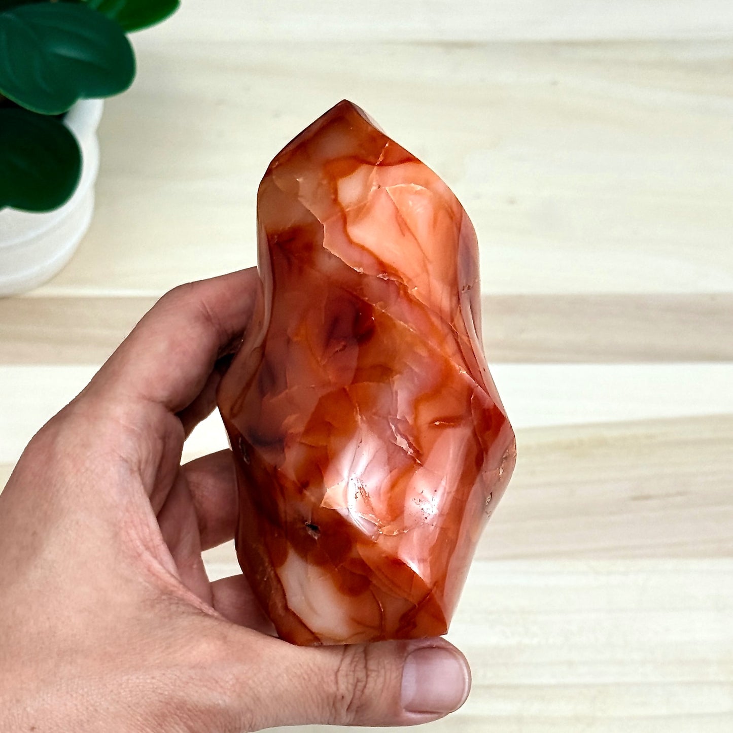 Carnelian Flame, 1 lb. 5.9 oz., Itsy's Crystal Cove LLC