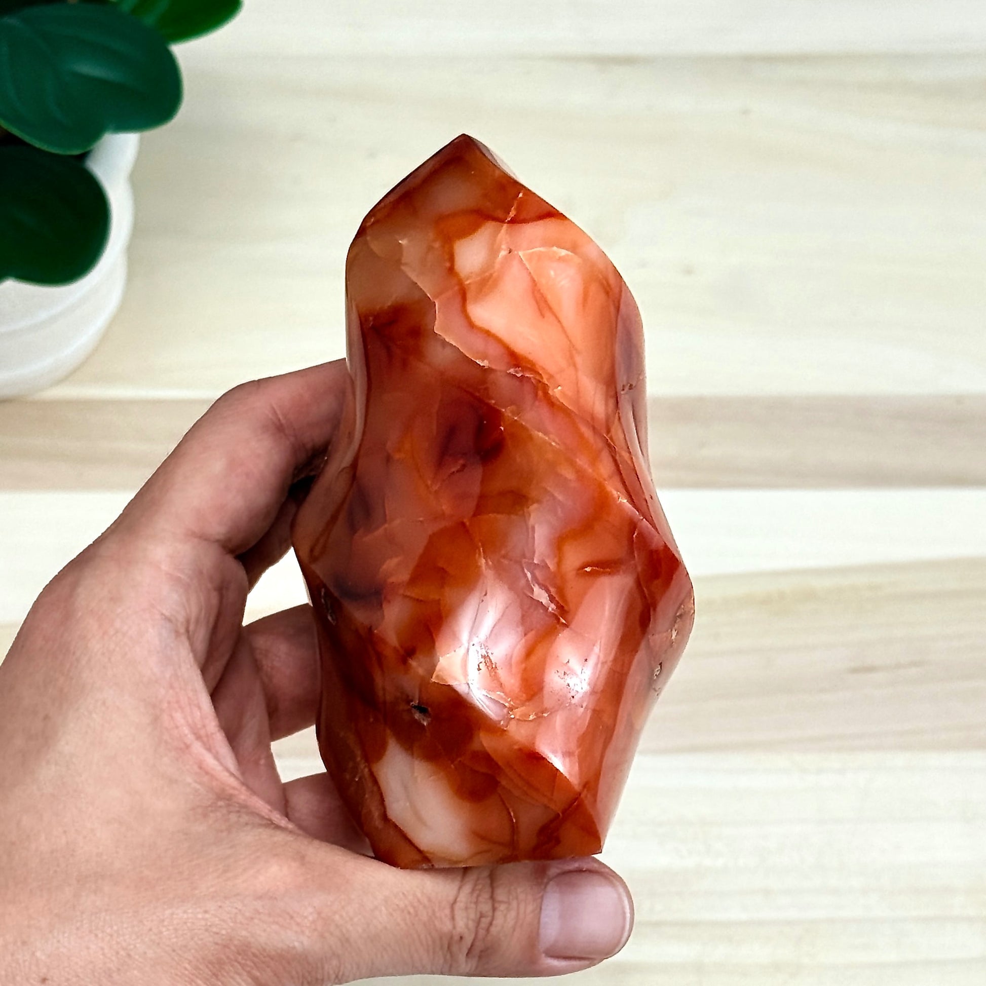 Carnelian Flame, 1 lb. 5.9 oz., Itsy's Crystal Cove LLC