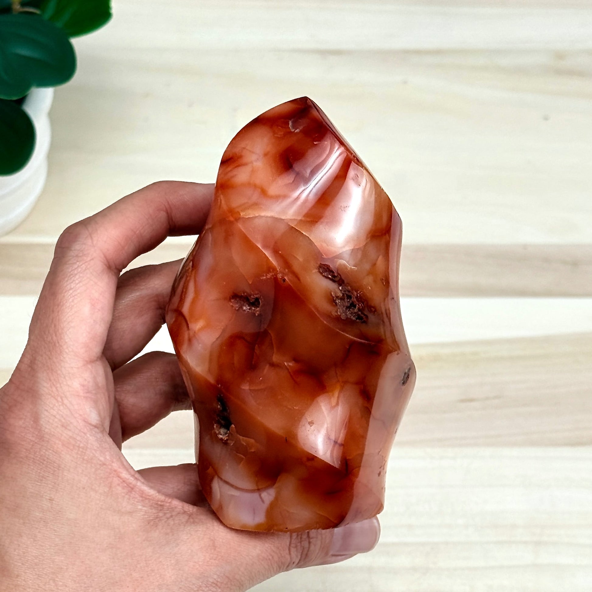 Carnelian Flame, 1 lb. 5.9 oz., Itsy's Crystal Cove LLC