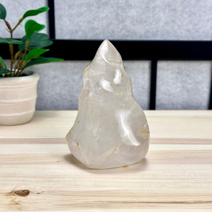 Clear Quartz Flame Carving B, 2 lb. 11.8 oz. - Itsy's Crystal Cove LLC