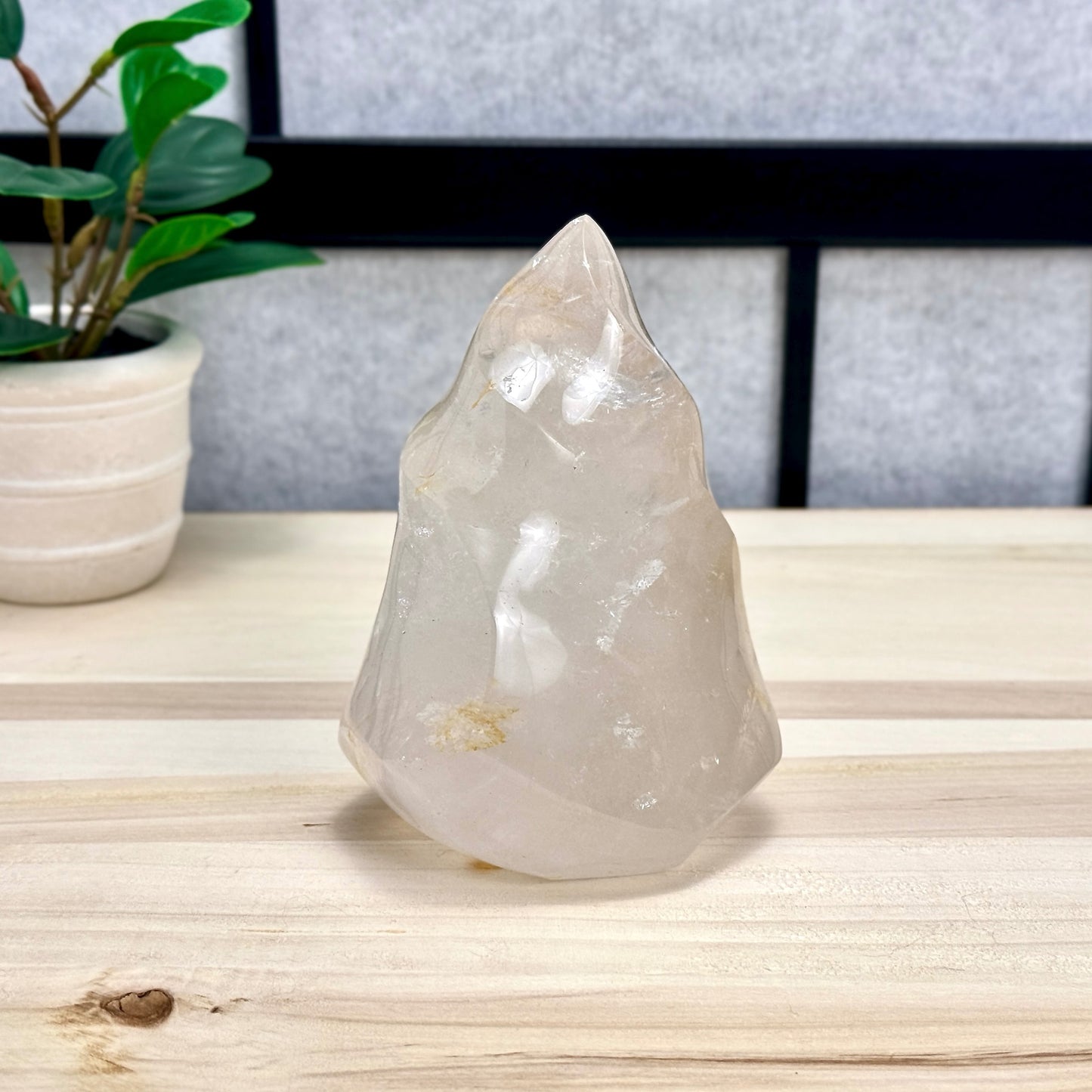 Clear Quartz Flame Carving B, 2 lb. 11.8 oz. - Itsy's Crystal Cove LLC