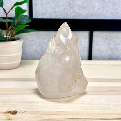 Clear Quartz Flame Carving B, 2 lb. 11.8 oz. - Itsy's Crystal Cove LLC