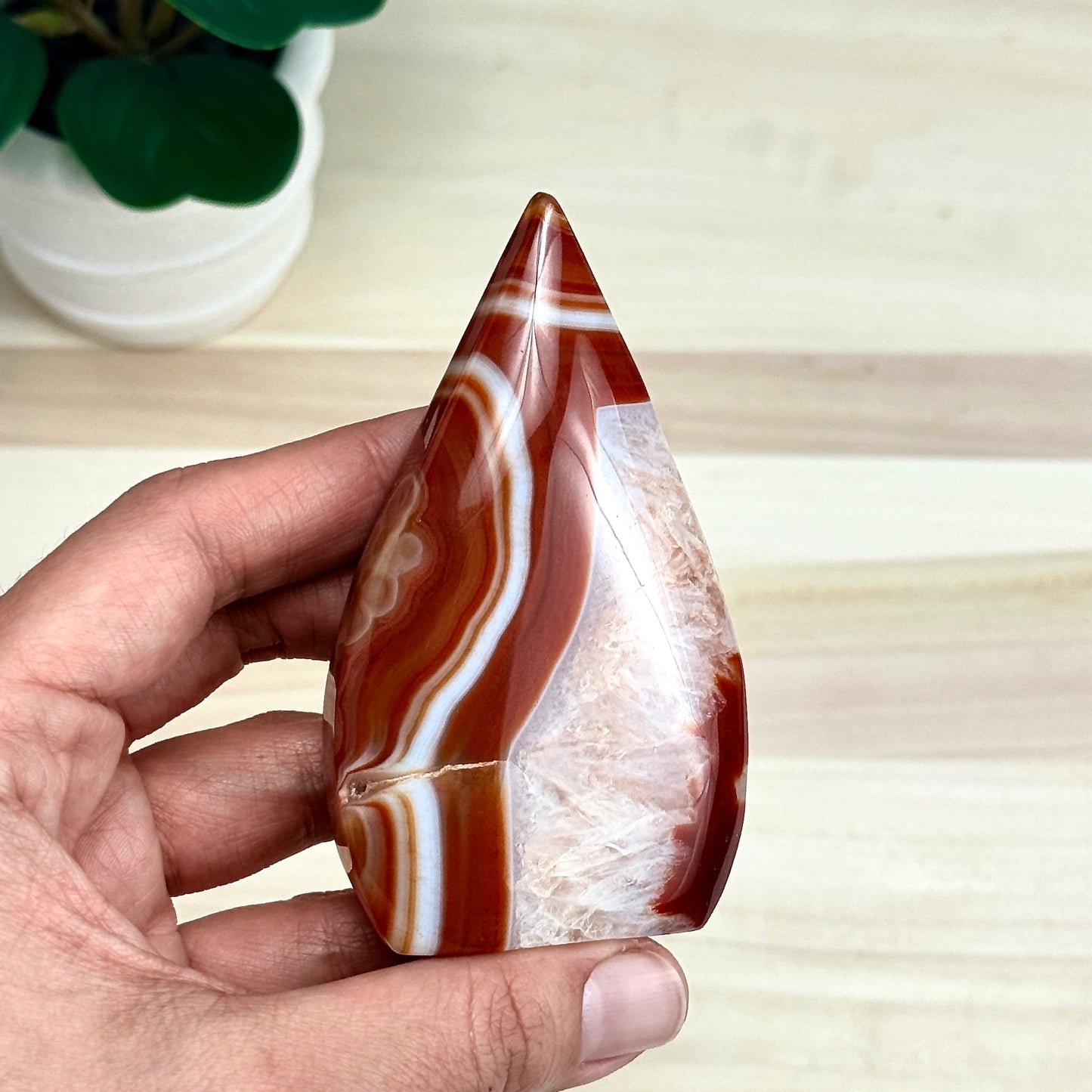Carnelian Tear Drop A, Itsy's Crystal Cove LLC