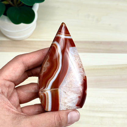 Carnelian Tear Drop A, Itsy's Crystal Cove LLC