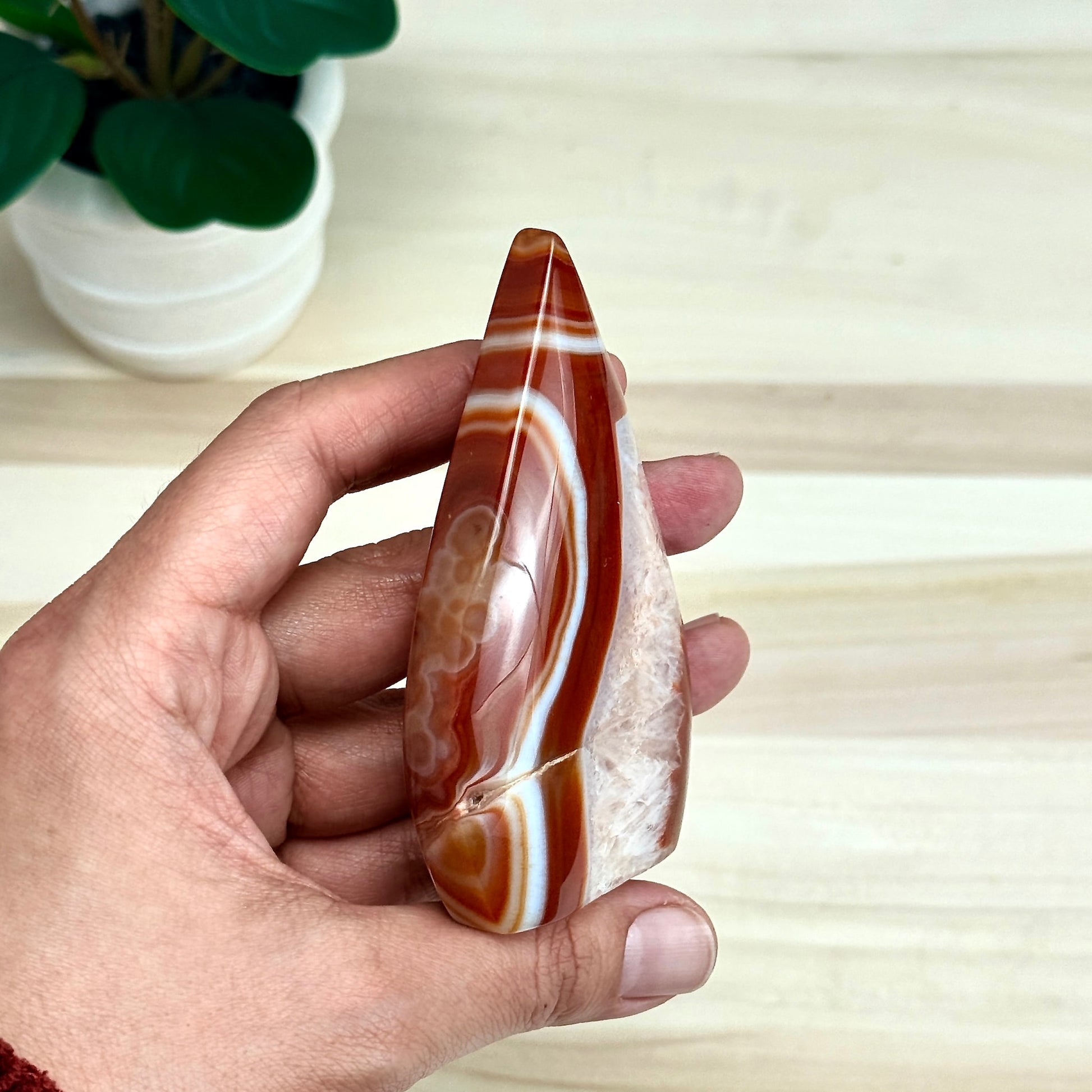Carnelian Tear Drop A, Itsy's Crystal Cove LLC