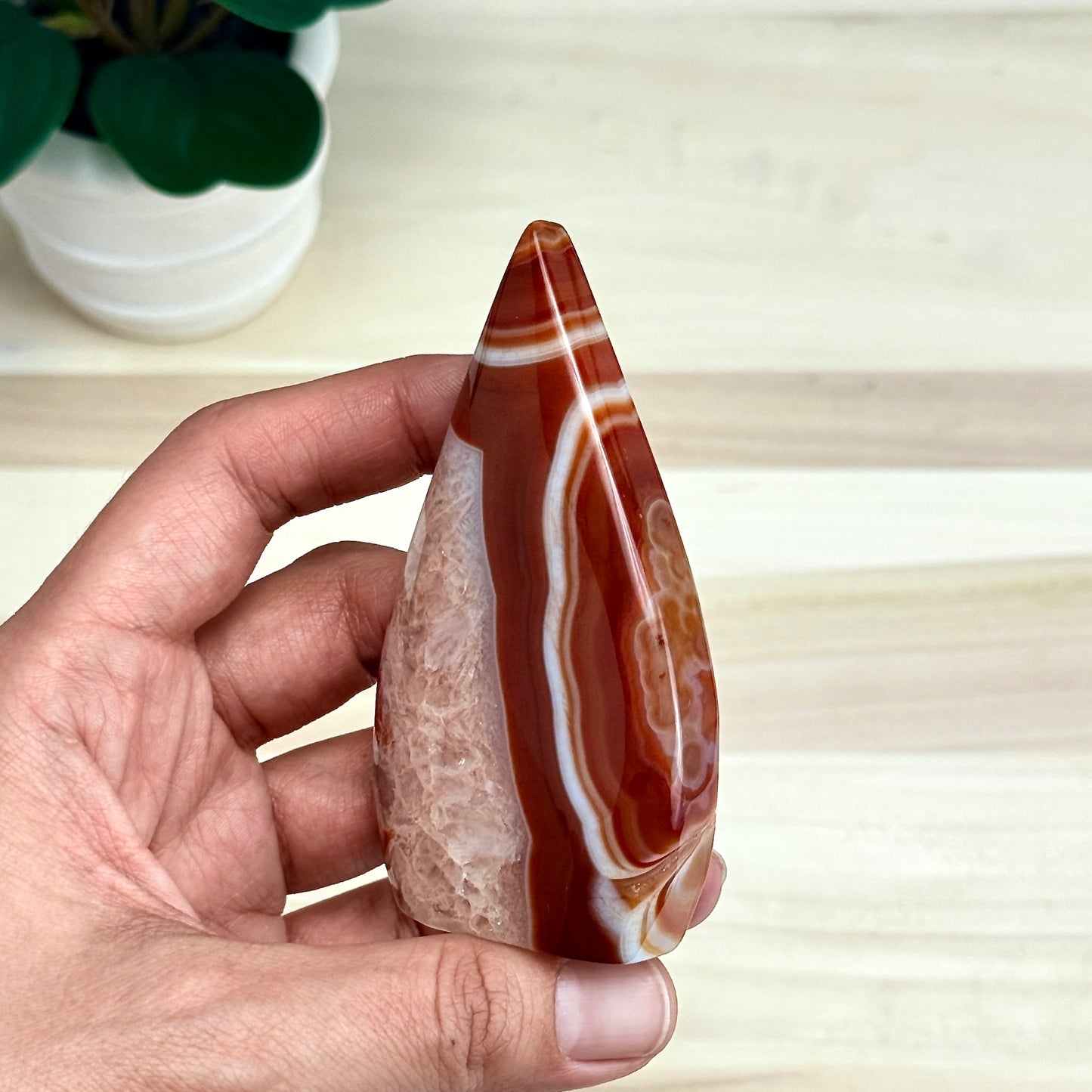 Carnelian Tear Drop A, Itsy's Crystal Cove LLC