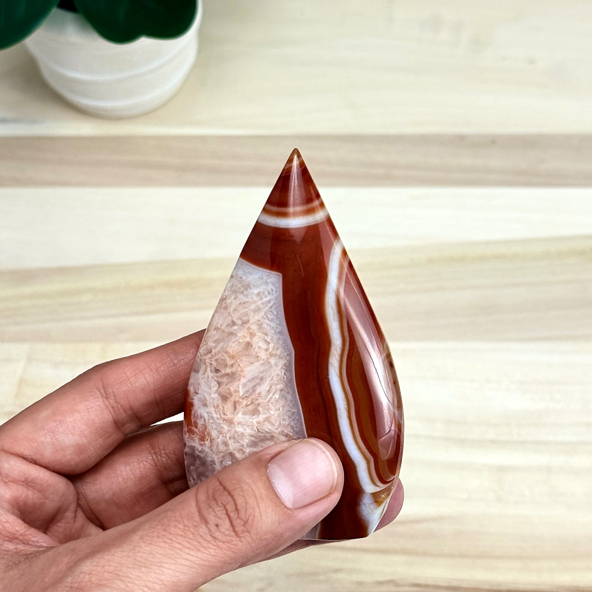 Carnelian Tear Drop A, Itsy's Crystal Cove LLC