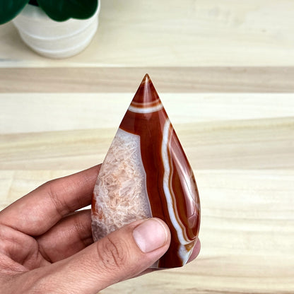 Carnelian Tear Drop A, Itsy's Crystal Cove LLC