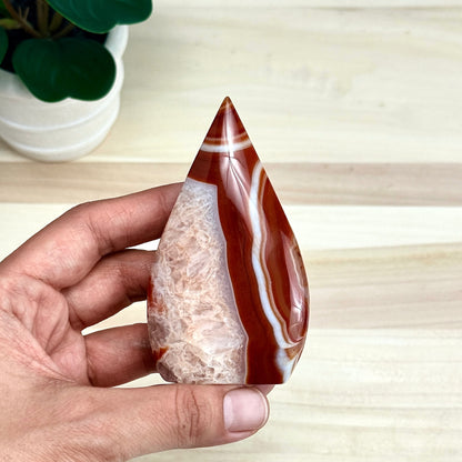 Carnelian Tear Drop A, Itsy's Crystal Cove LLC