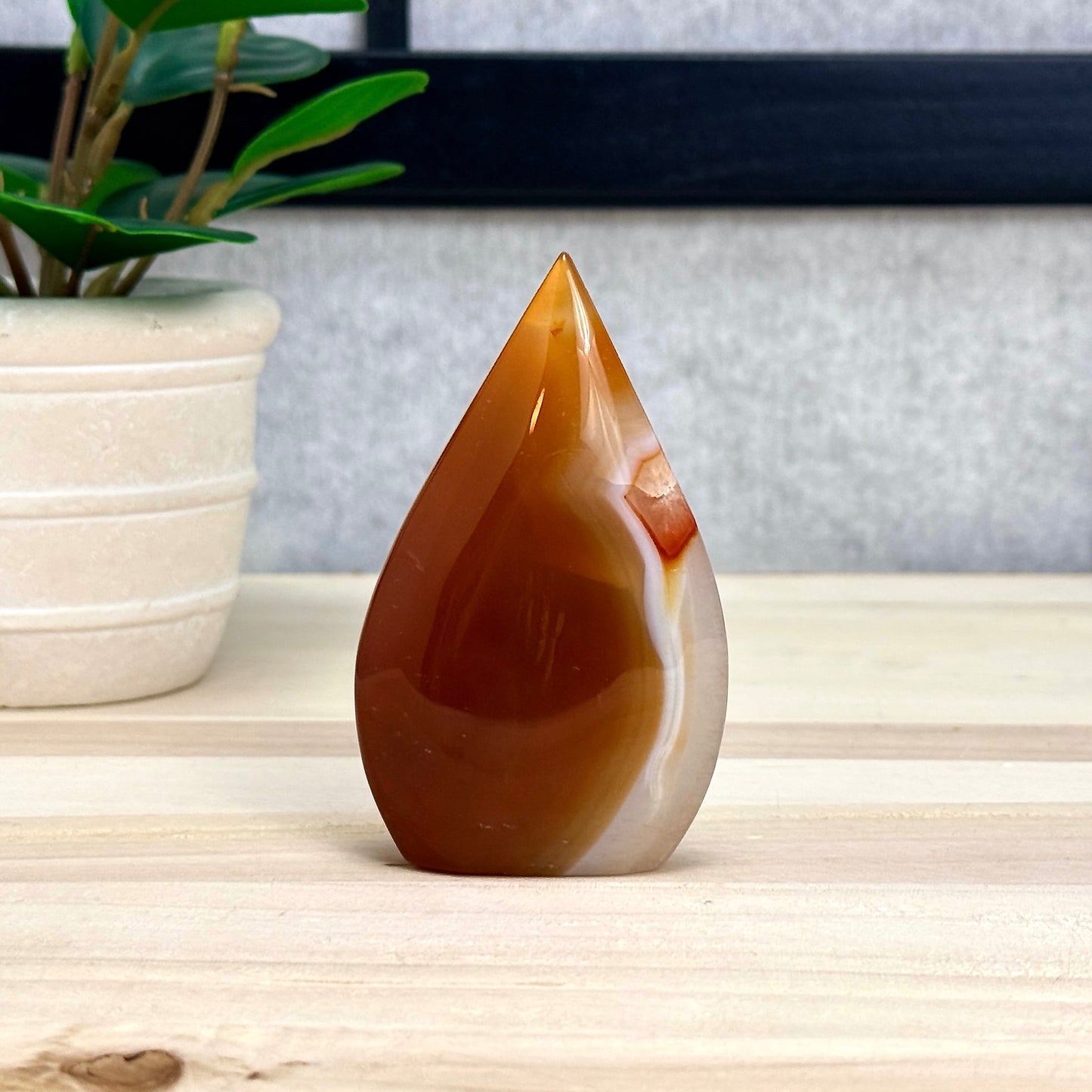 Carnelian Tear Drop B - Itsy's Crystal Cove LLC