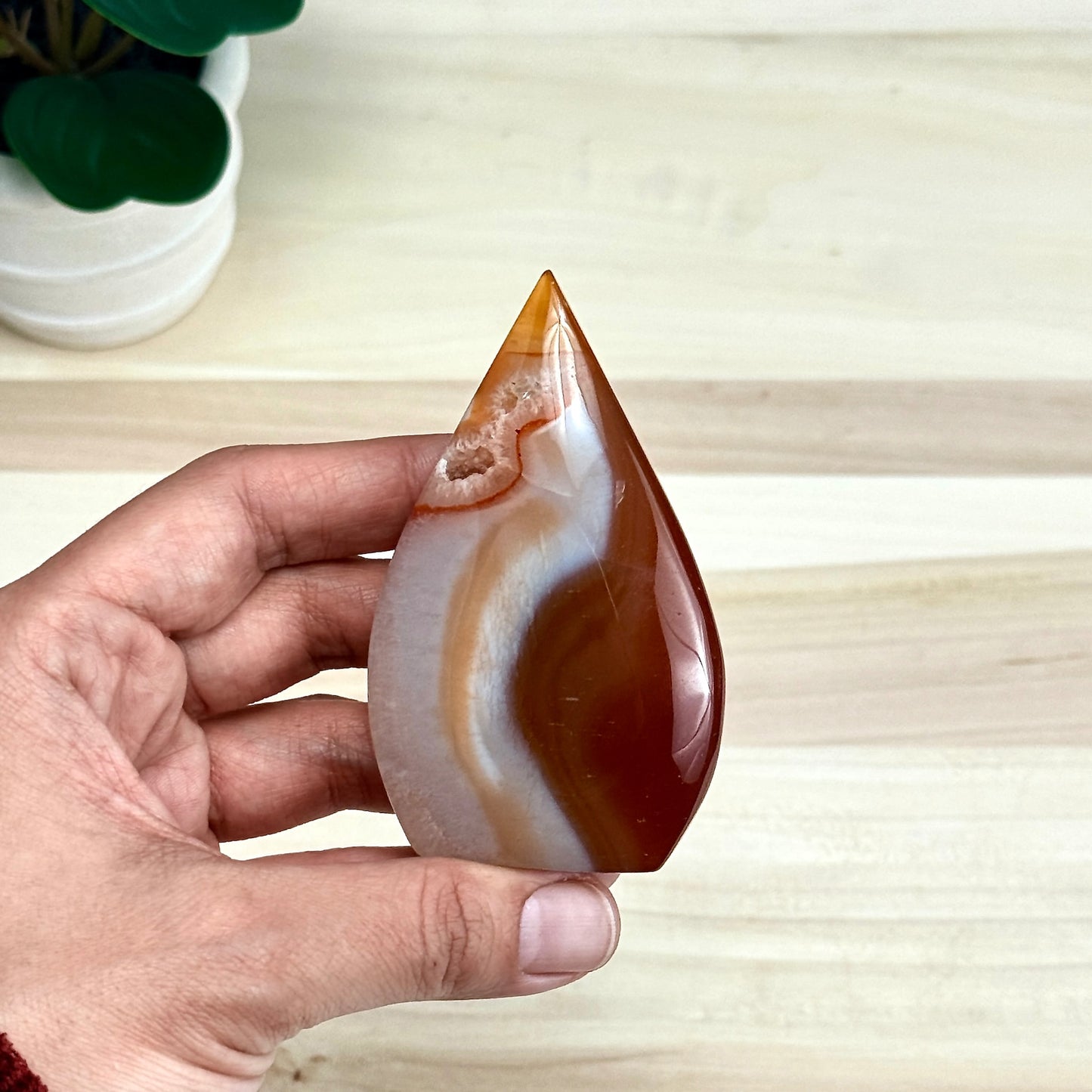 Carnelian Tear Drop B - Itsy's Crystal Cove LLC