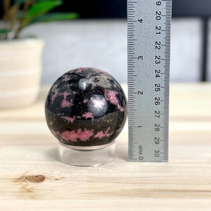 Rhodonite Sphere, 2.44 in. - Itsy's Crystal Cove LLC