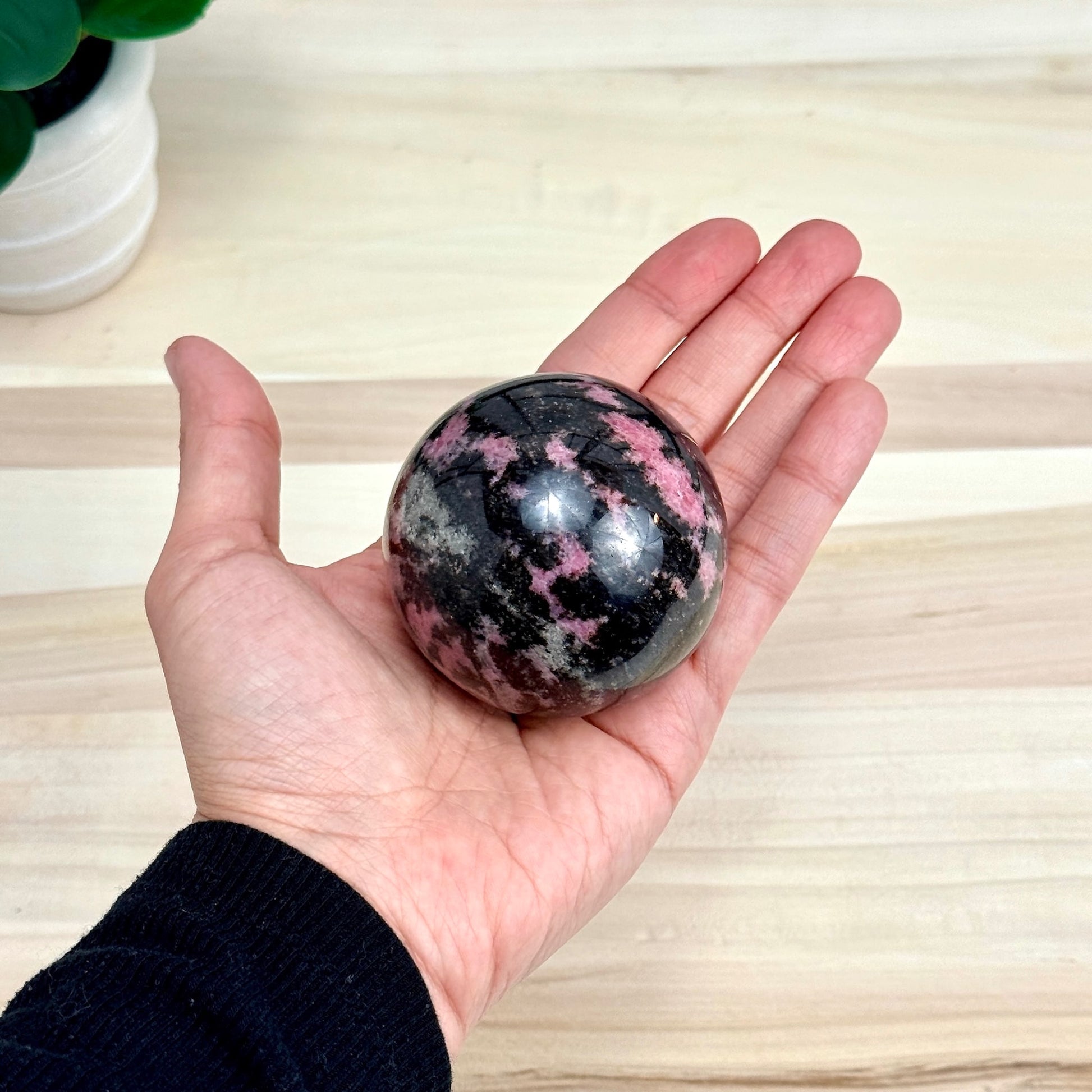 Rhodonite Sphere, 2.44 in. - Itsy's Crystal Cove LLC