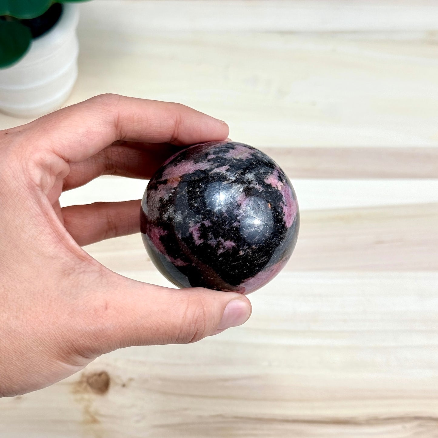 Rhodonite Sphere, 2.44 in. - Itsy's Crystal Cove LLC
