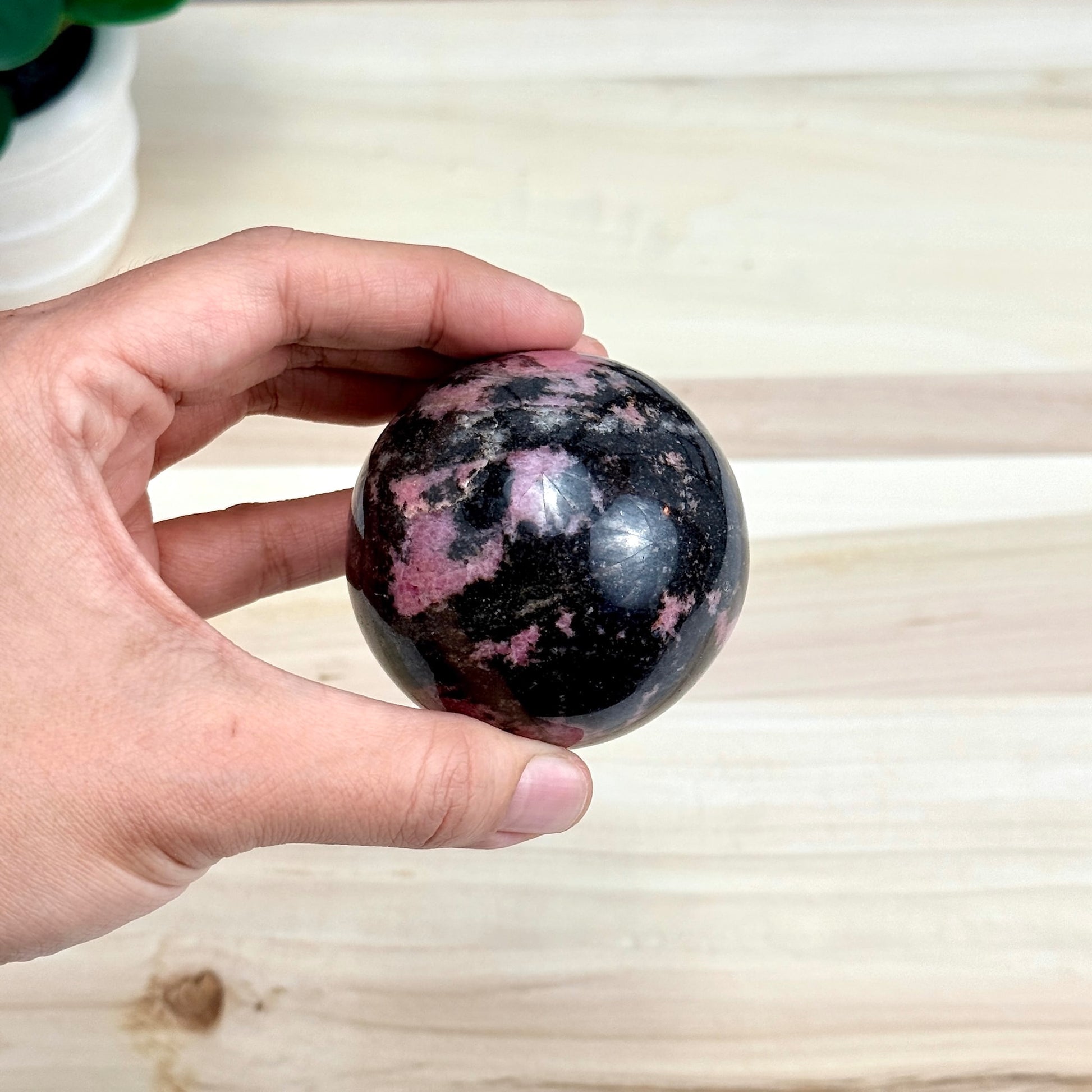 Rhodonite Sphere, 2.44 in. - Itsy's Crystal Cove LLC