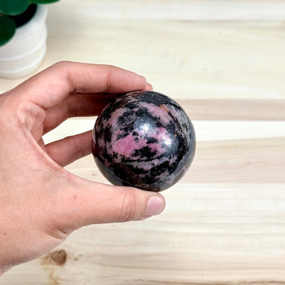 Rhodonite Sphere, 2.44 in. - Itsy's Crystal Cove LLC