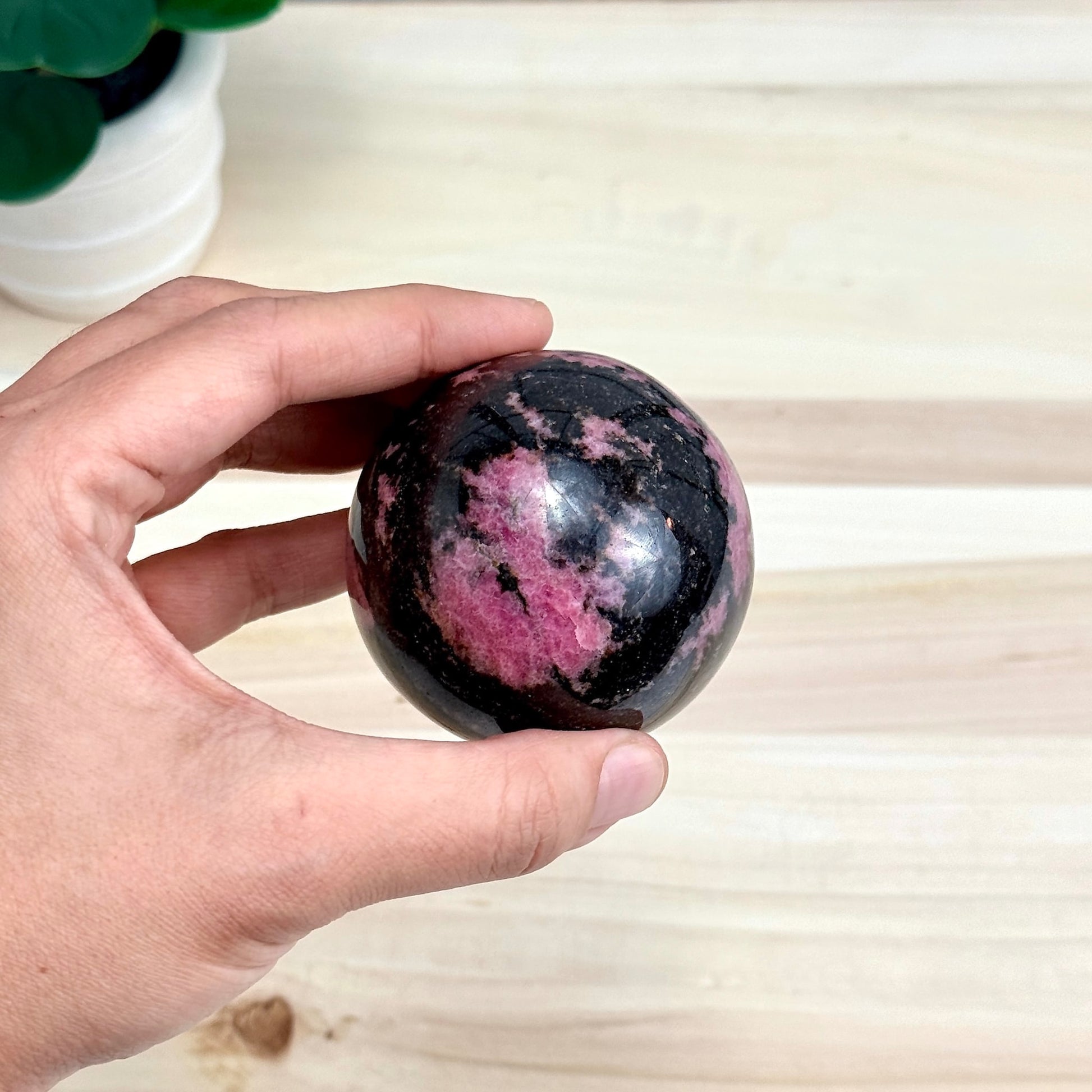 Rhodonite Sphere, 2.44 in. - Itsy's Crystal Cove LLC