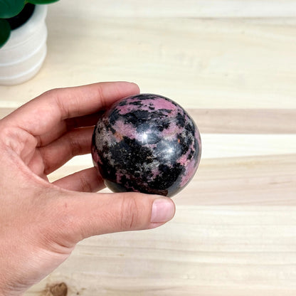 Rhodonite Sphere, 2.44 in. - Itsy's Crystal Cove LLC