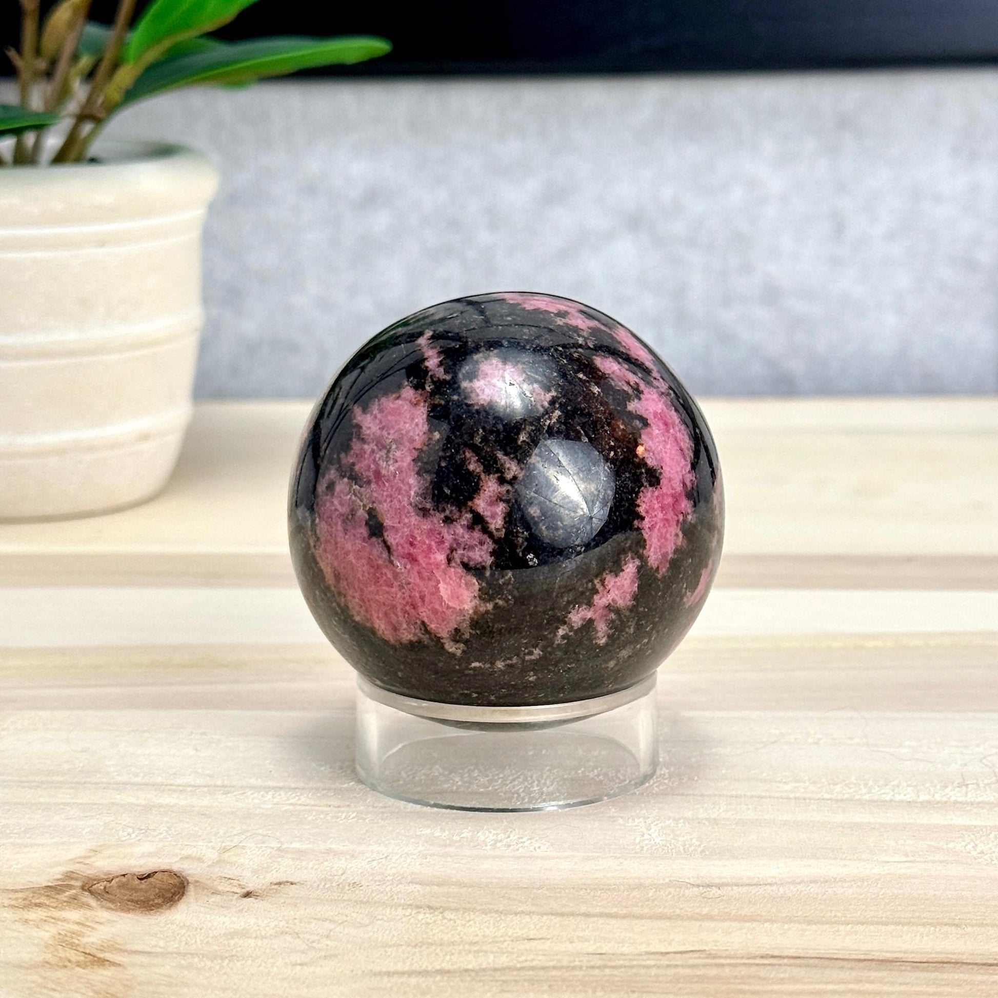 Rhodonite Sphere, 2.44 in. - Itsy's Crystal Cove LLC