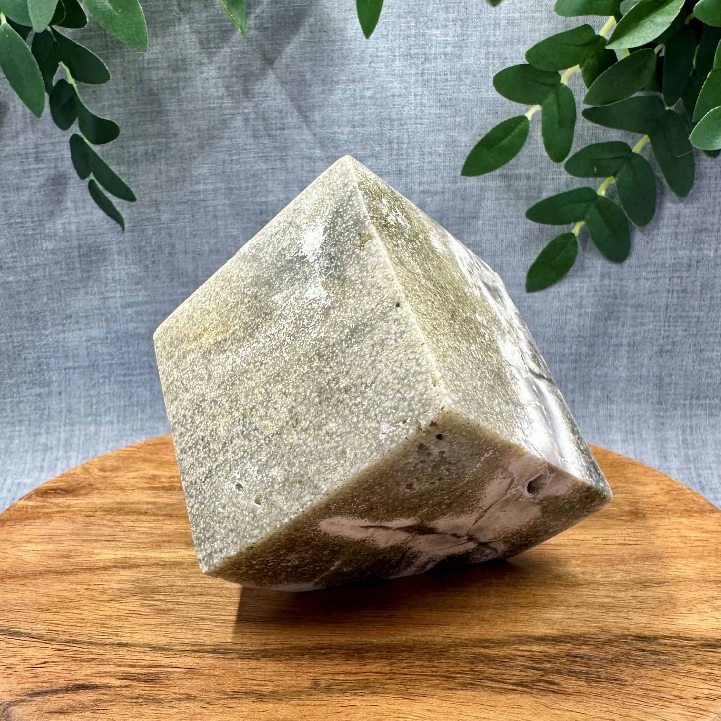 Sea Jasper Cube Carving - Itsy's Crystal Cove LLC