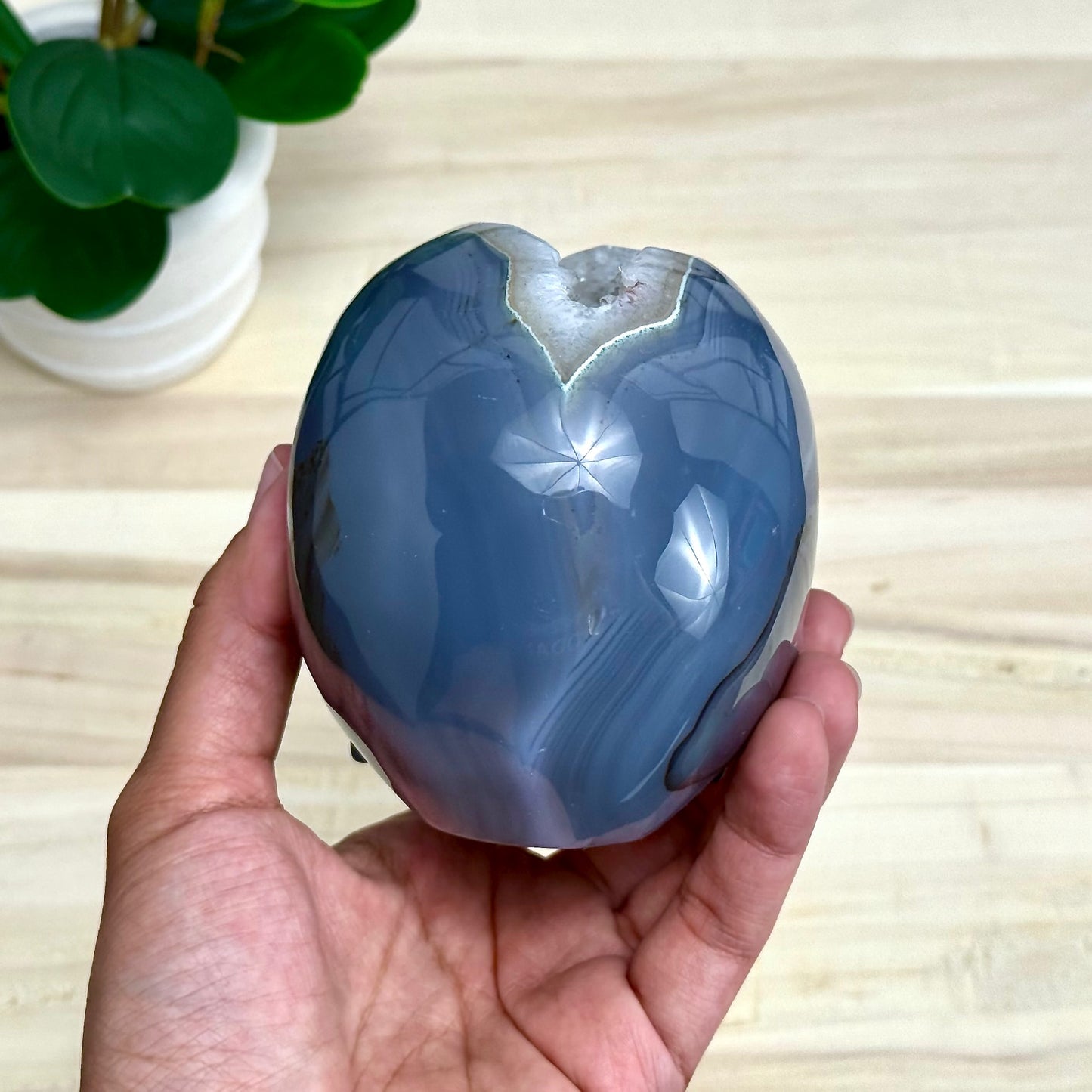 Large Drusy Agate Skull Carving, 2 lb. 9 oz.
