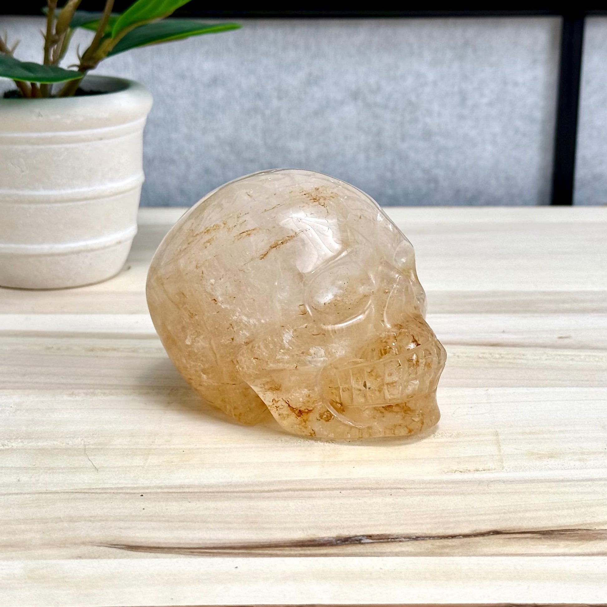Golden Healer Skull Carving, 1 lb. 7.9 oz.