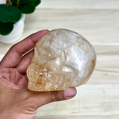 Golden Healer Skull Carving, 1 lb. 7.9 oz.