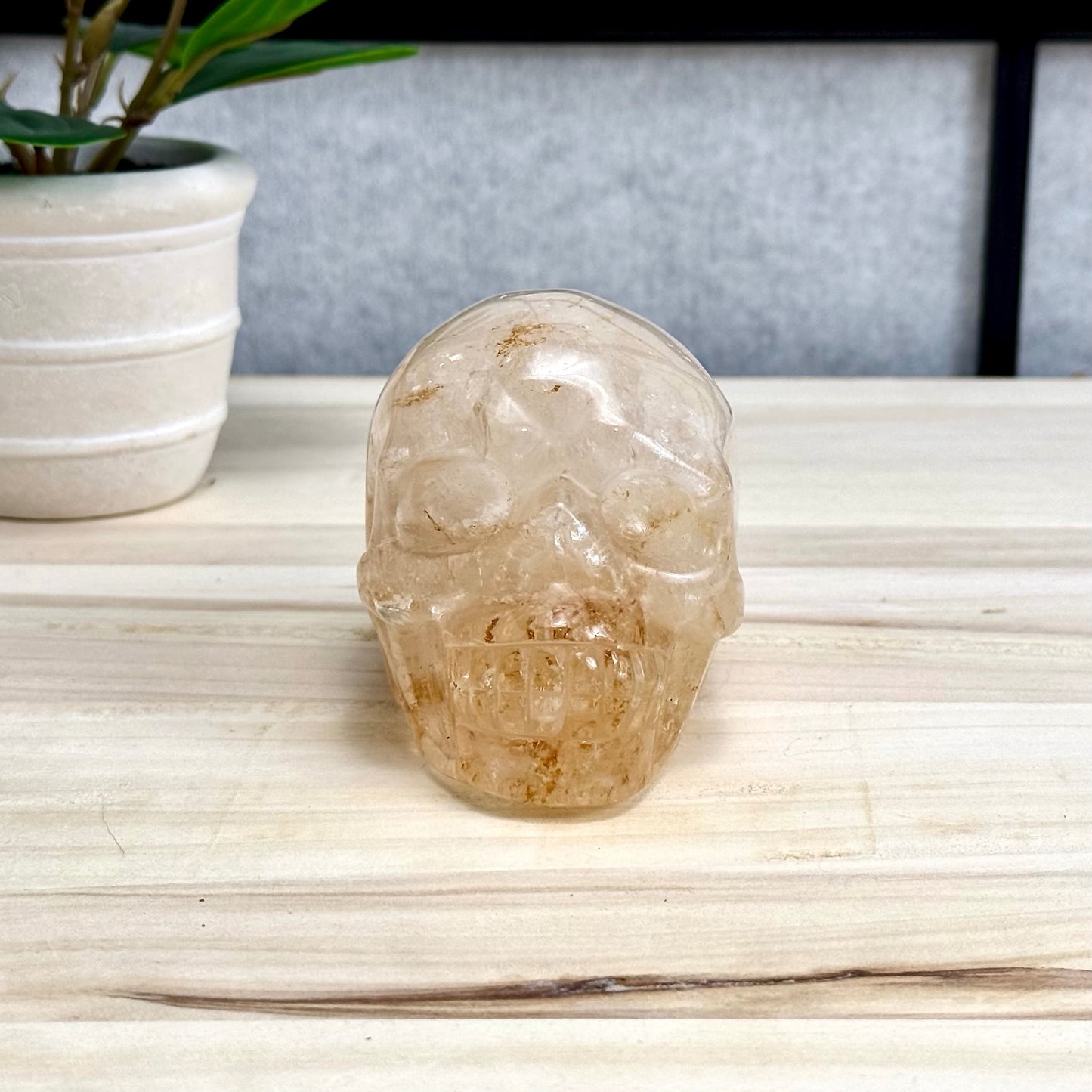 Golden Healer Skull Carving, 1 lb. 7.9 oz.