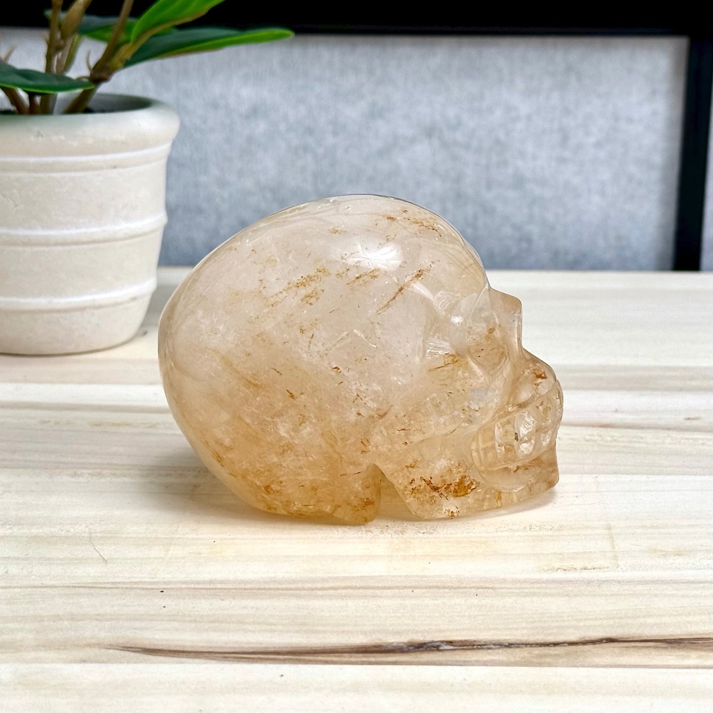 Golden Healer Skull Carving, 1 lb. 7.9 oz.