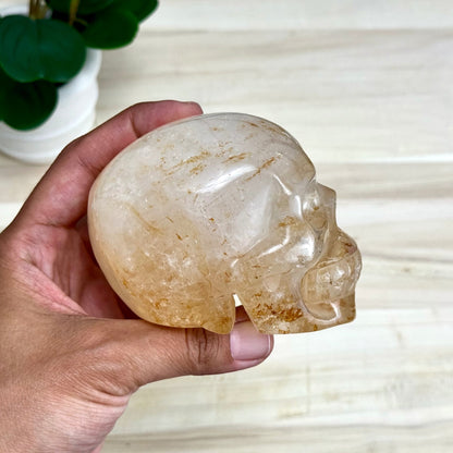 Golden Healer Skull Carving, 1 lb. 7.9 oz.