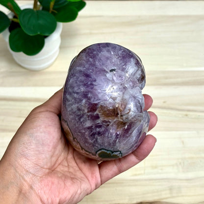 Large Drusy Amethyst Skull Carving, 2 lb. 6.1 oz. - Itsy's Crystal Cove LLC