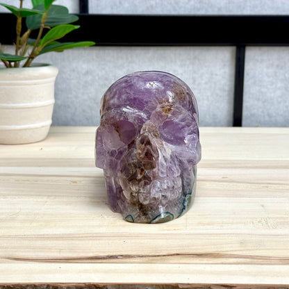 Large Drusy Amethyst Skull Carving, 2 lb. 6.1 oz. - Itsy's Crystal Cove LLC