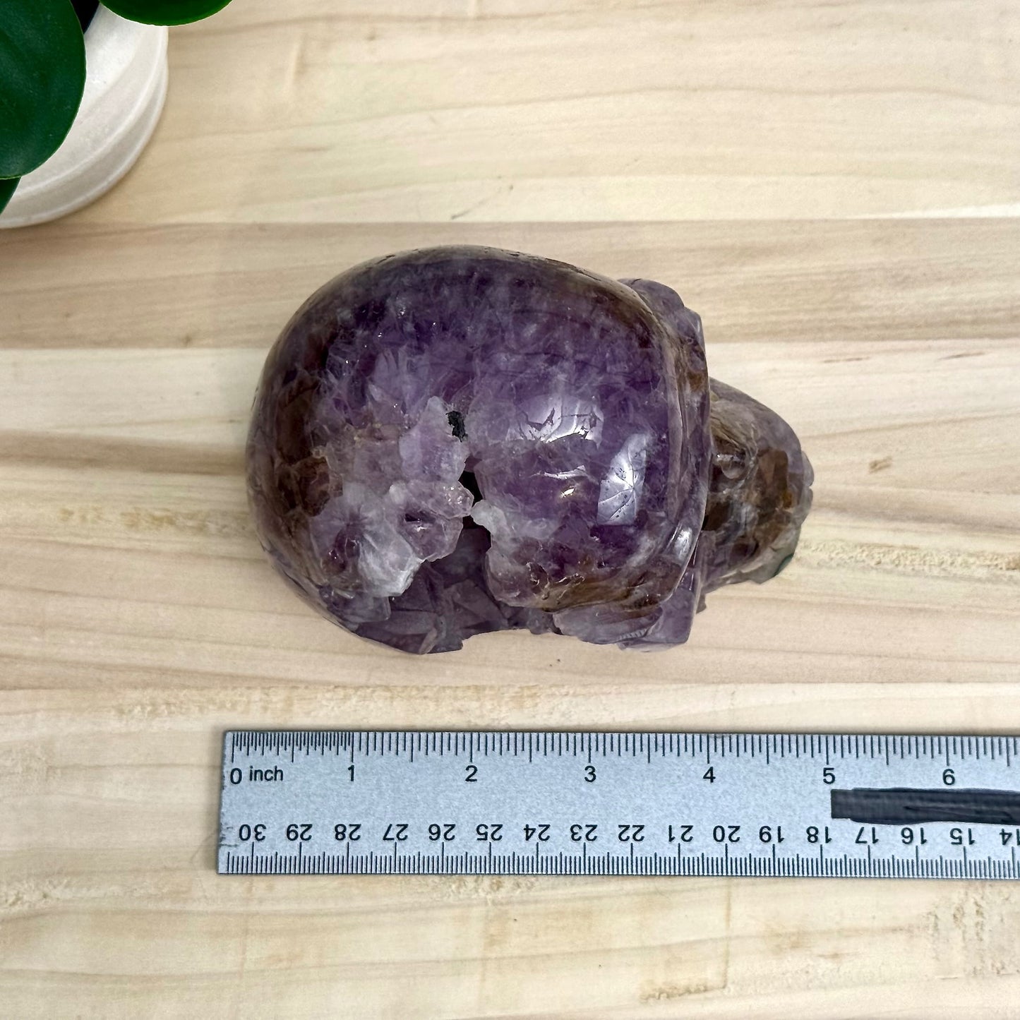 Large Drusy Amethyst Skull Carving, 2 lb. 6.1 oz. - Itsy's Crystal Cove LLC