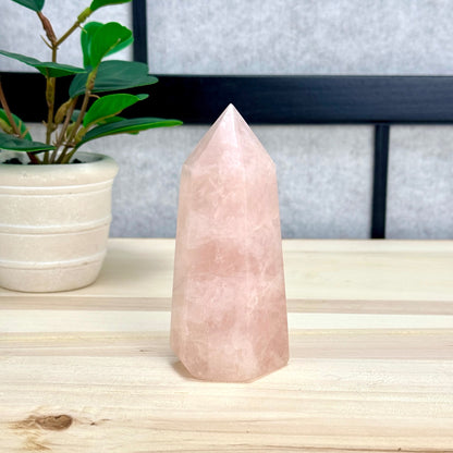 Rose Quartz Tower, 4.52 in. - Itsy's Crystal Cove LLC