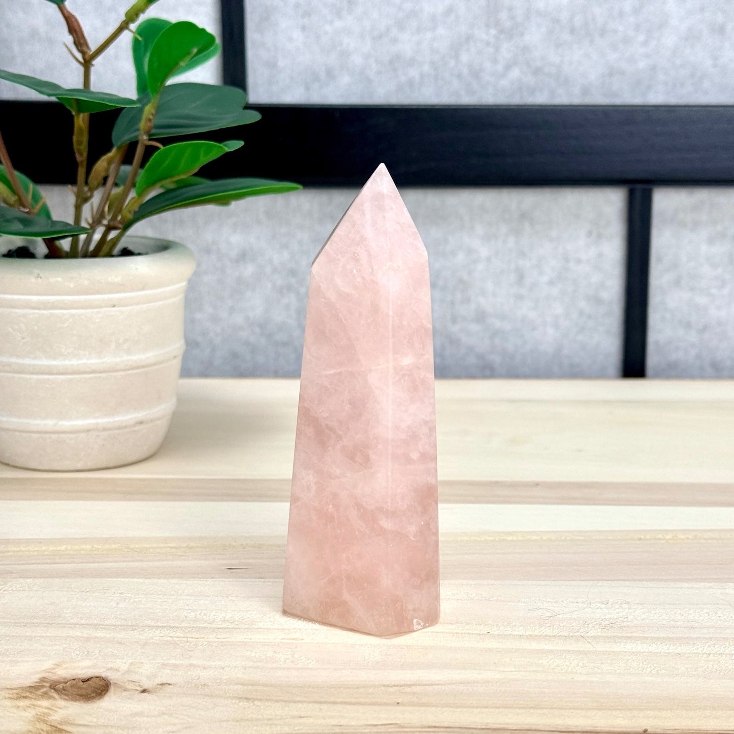 Rose Quartz Tower, 4.52 in. - Itsy's Crystal Cove LLC