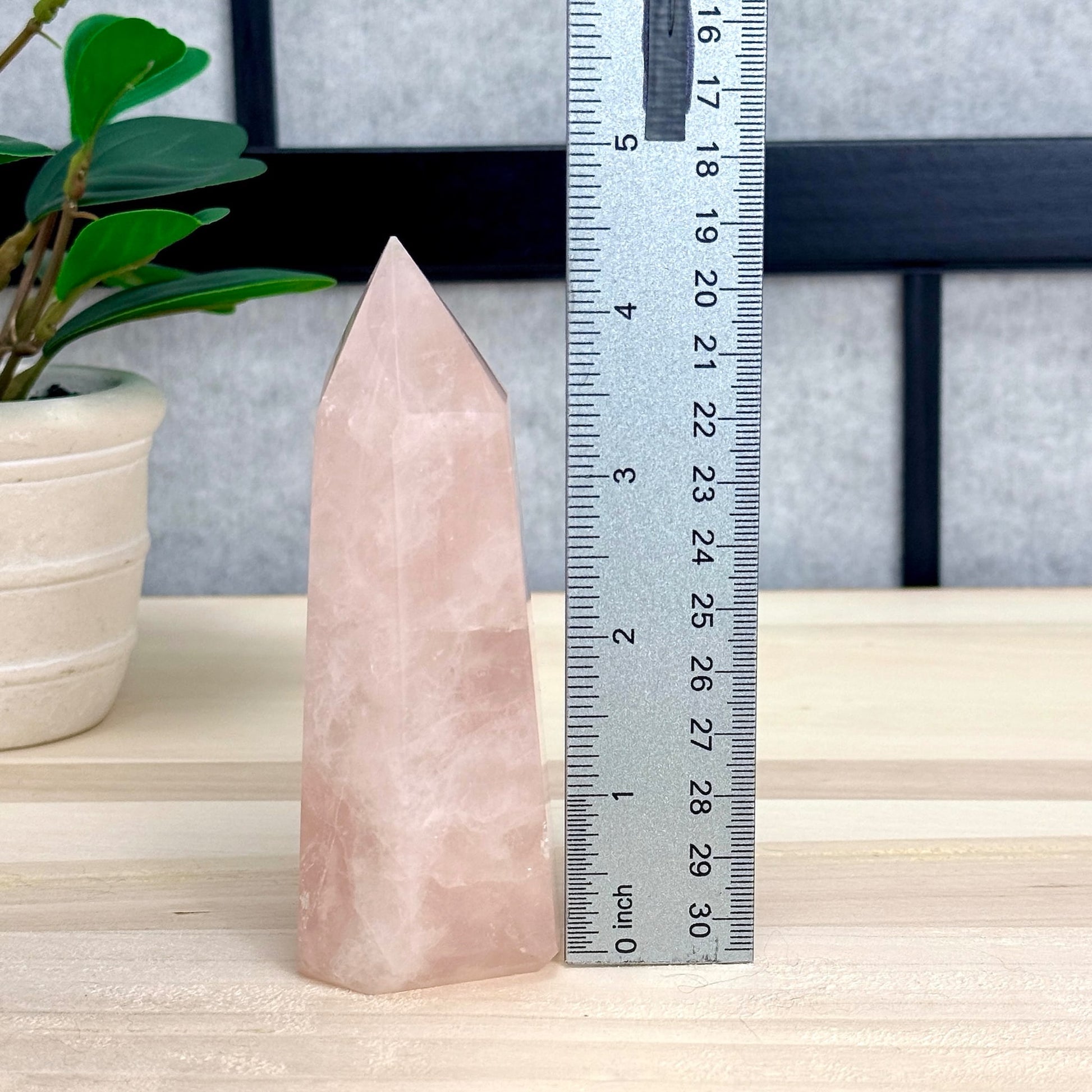 Rose Quartz Tower, 4.52 in. - Itsy's Crystal Cove LLC