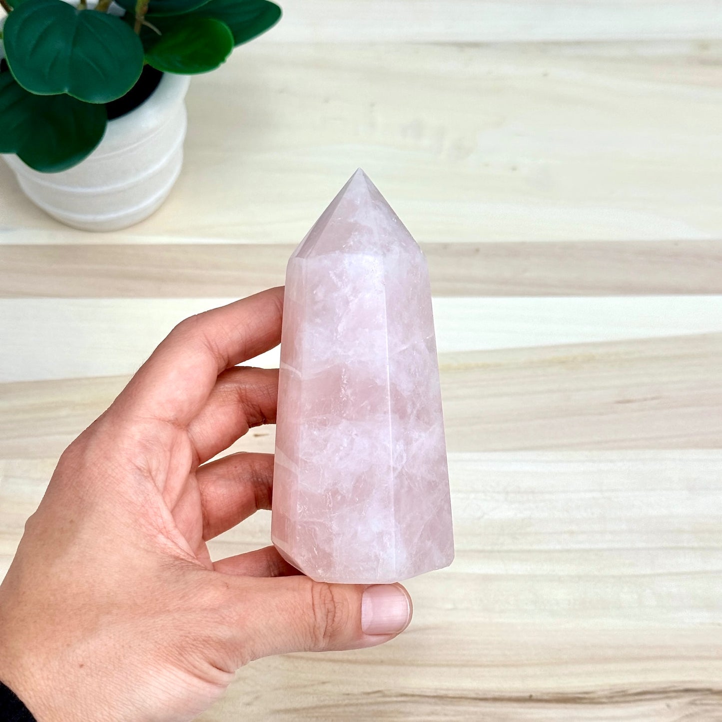 Rose Quartz Tower, 4.52 in. - Itsy's Crystal Cove LLC