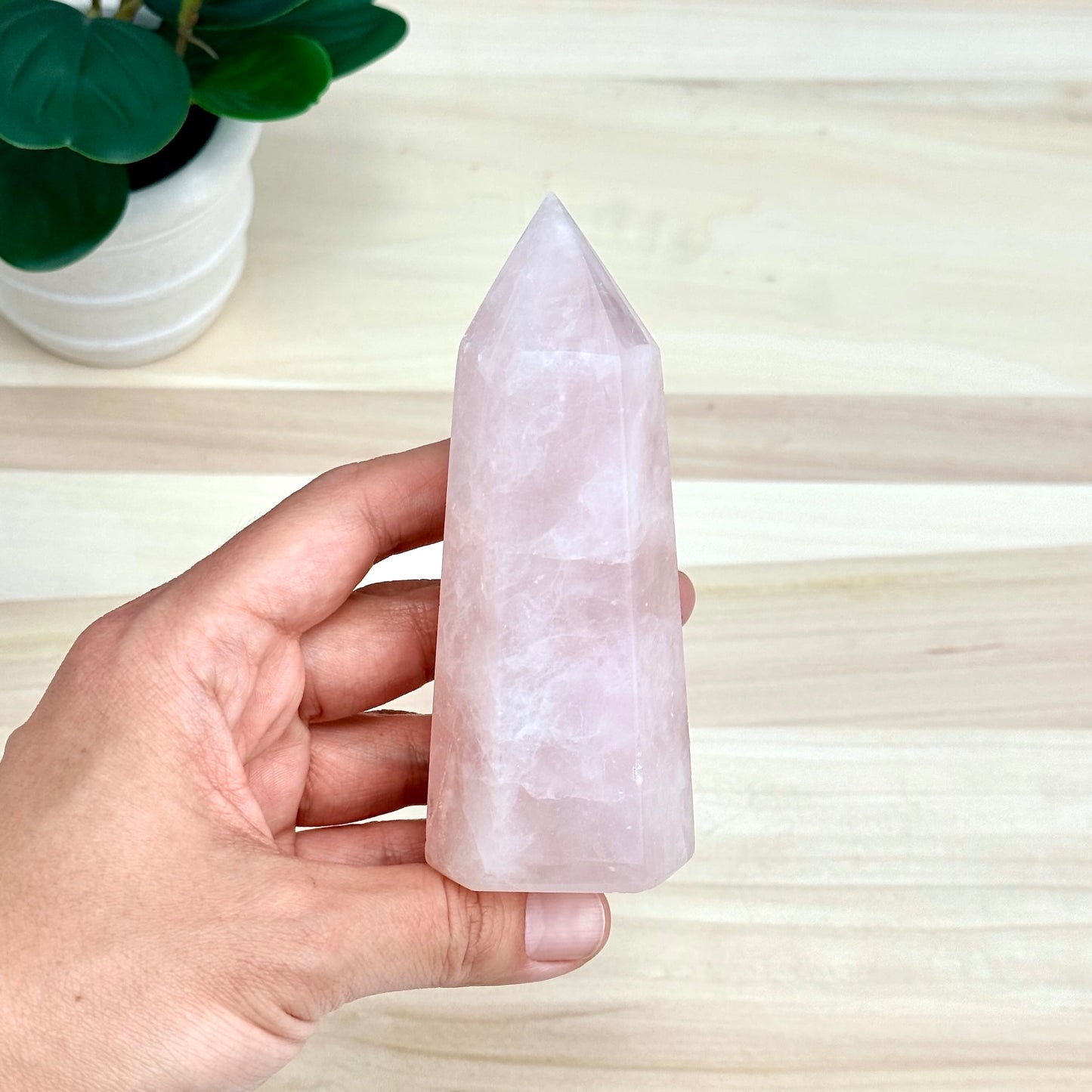 Rose Quartz Tower, 4.52 in. - Itsy's Crystal Cove LLC