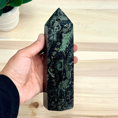 Kambaba Jasper Tower, 7.04 in. - Itsy's Crystal Cove LLC