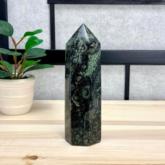 Kambaba Jasper Tower, 7.04 in. - Itsy's Crystal Cove LLC