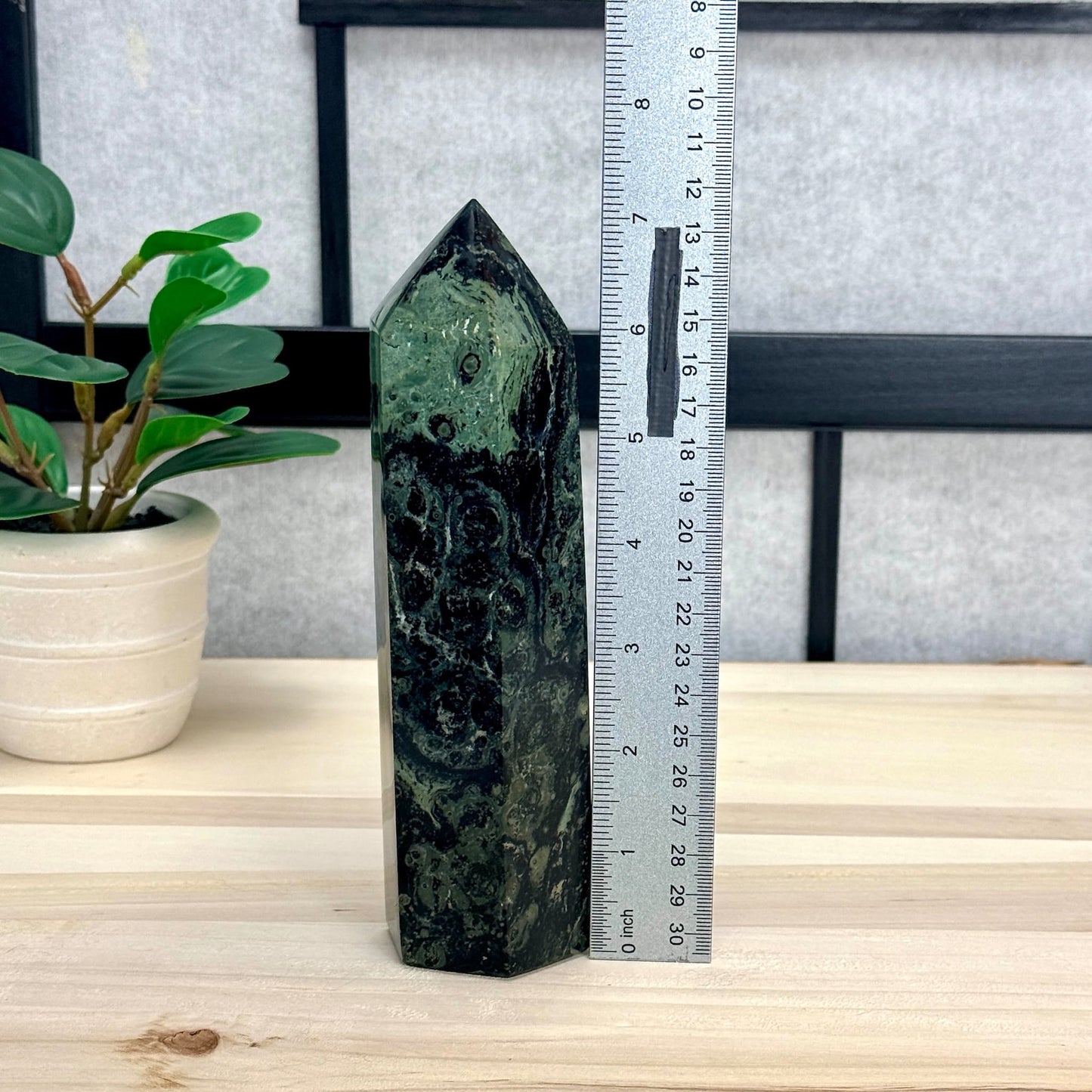 Kambaba Jasper Tower, 7.04 in. - Itsy's Crystal Cove LLC