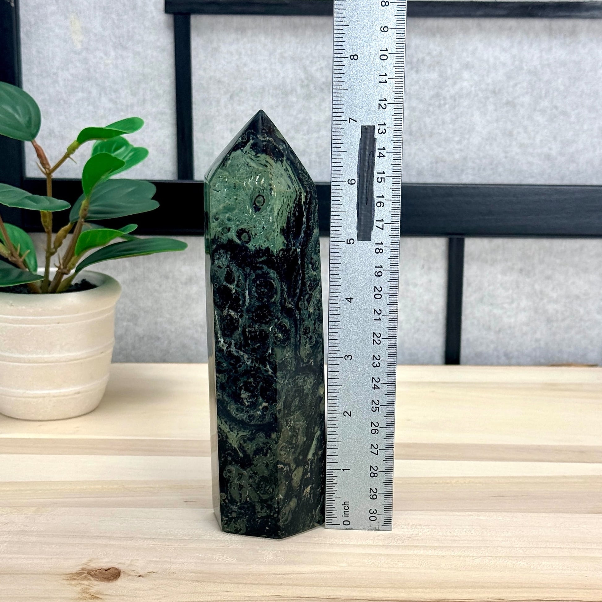 Kambaba Jasper Tower, 7.04 in. - Itsy's Crystal Cove LLC